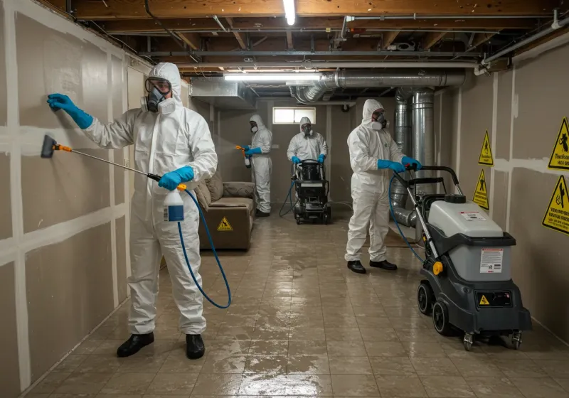 Basement Moisture Removal and Structural Drying process in Margaret, AL